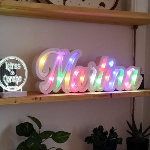 Nombre con luces MULTICOLOR