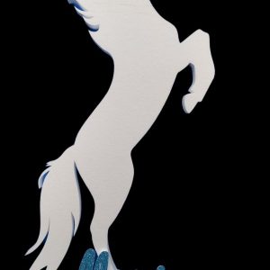 Caballito vertical blanco