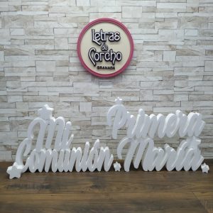 Mi Primera Comunión con nombre y estrellas