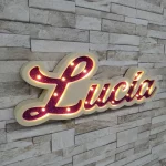 Nombre con luces y purpurina led