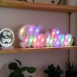 Nombre con luces MULTICOLOR